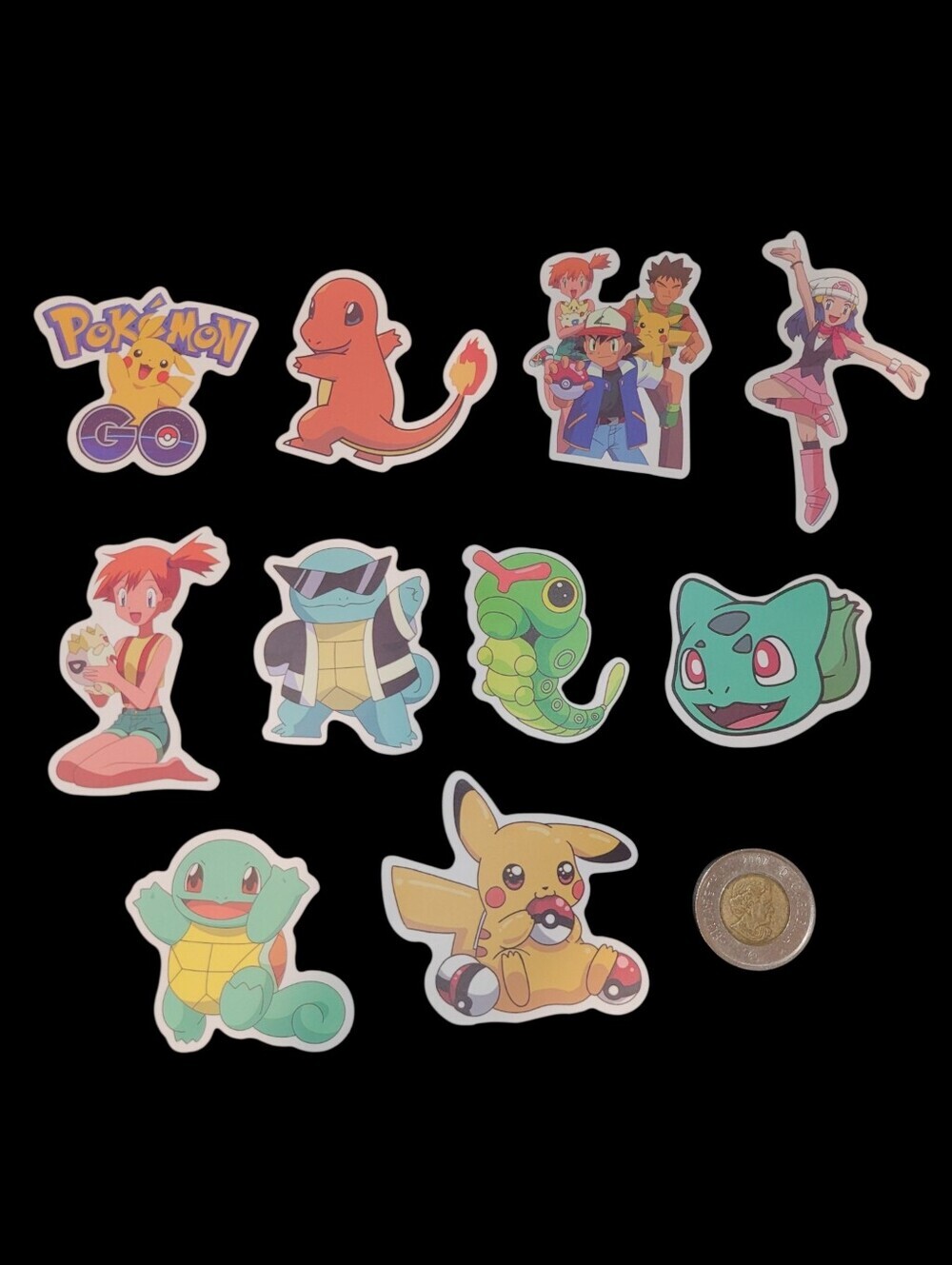 3/$20 10Pcs Pokemon Waterproof Stickers Set #B